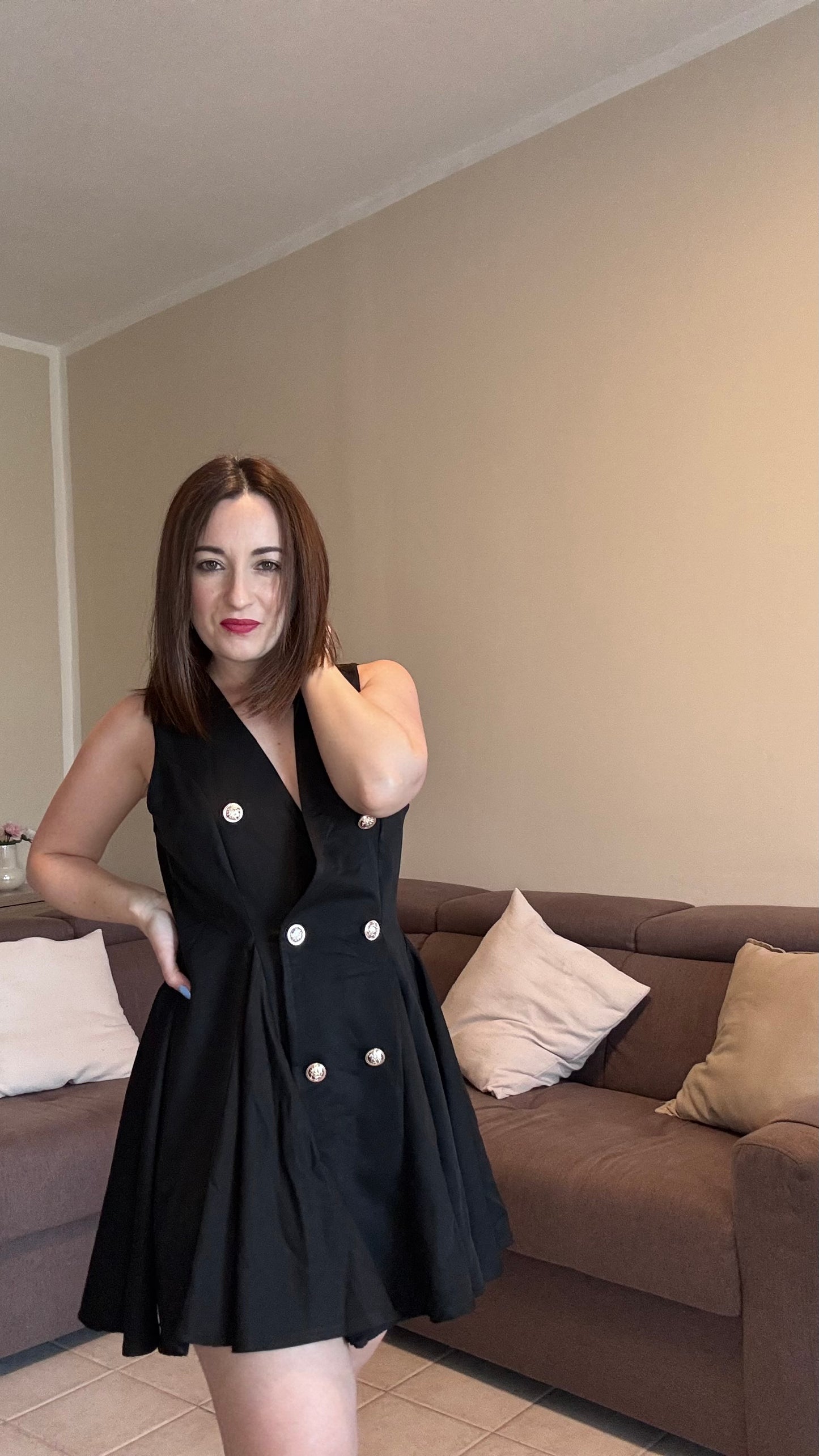 VESTITO PUNTO MILANO DOPPIO PETTO