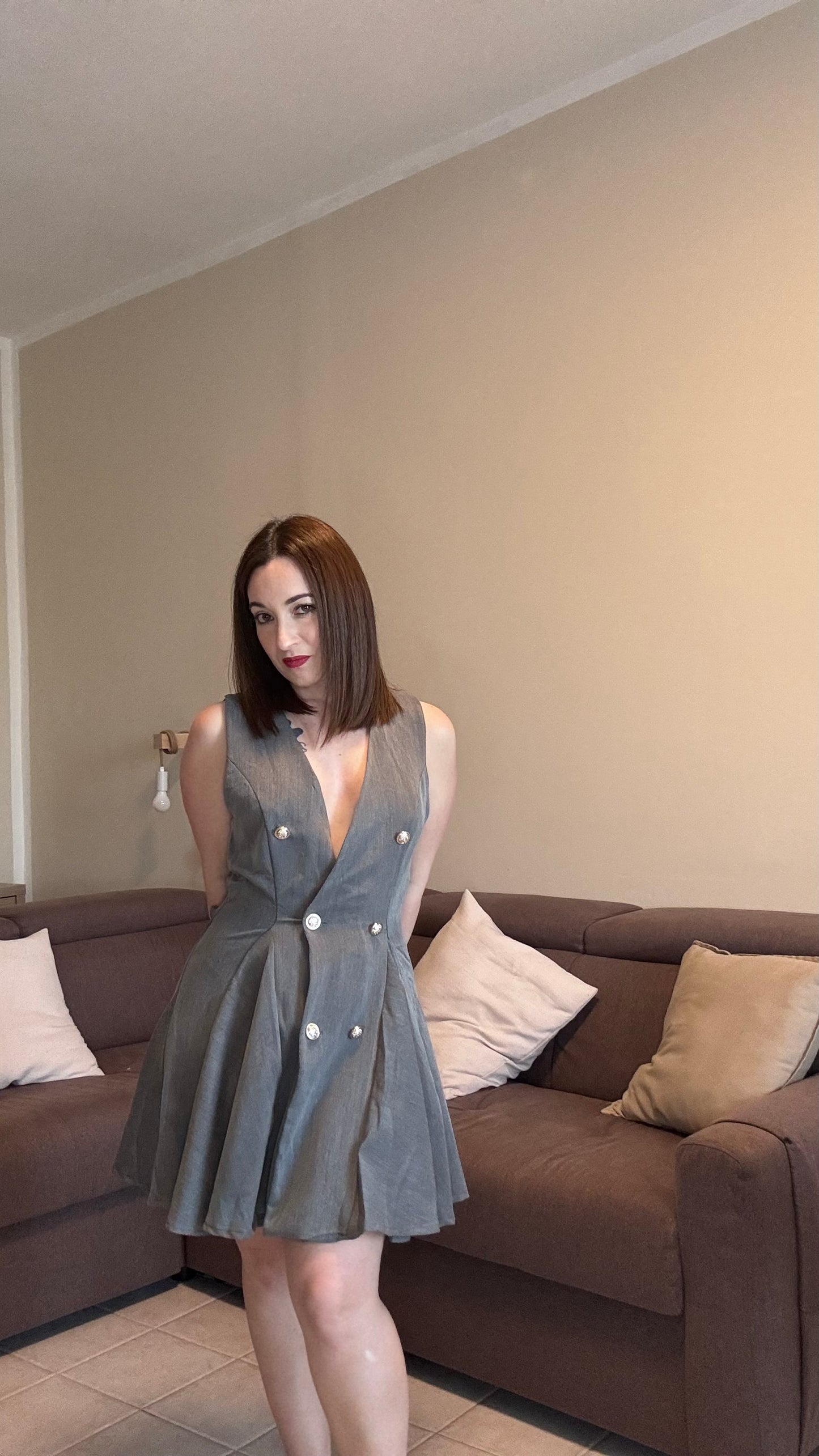 VESTITO PUNTO MILANO DOPPIO PETTO